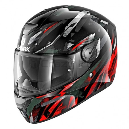 Мотошлем интеграл SHARK D-SKWAL KANHJI, черно-красный (фото 1, фотография 1)