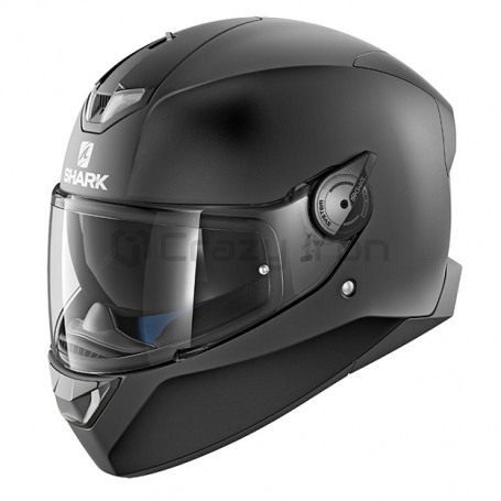 Мотошлем интеграл SHARK SKWAL 2 BLANK MAT Black, черный матовый, с белой подсветкой (фото 1, фотография 1)