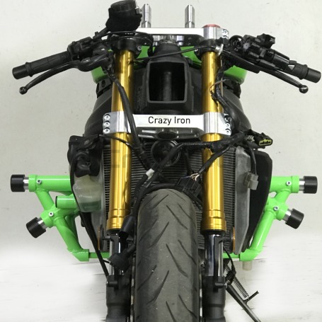 Клетка на мотоцикл KAWASAKI ZX-6R `09-`18, ZX-6R 636 `13-`23 CRAZY IRON серии STUNT (фото 8, фотография 8)