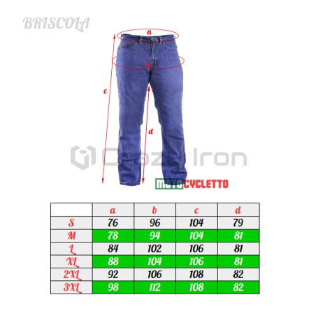 Мотоджинсы  BRISCOLA, синие (фото 8, фотография 8)