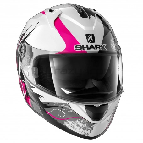 Мотошлем интеграл SHARK RIDILL SPRING, бело-розовый (фото 4, фотография 4)