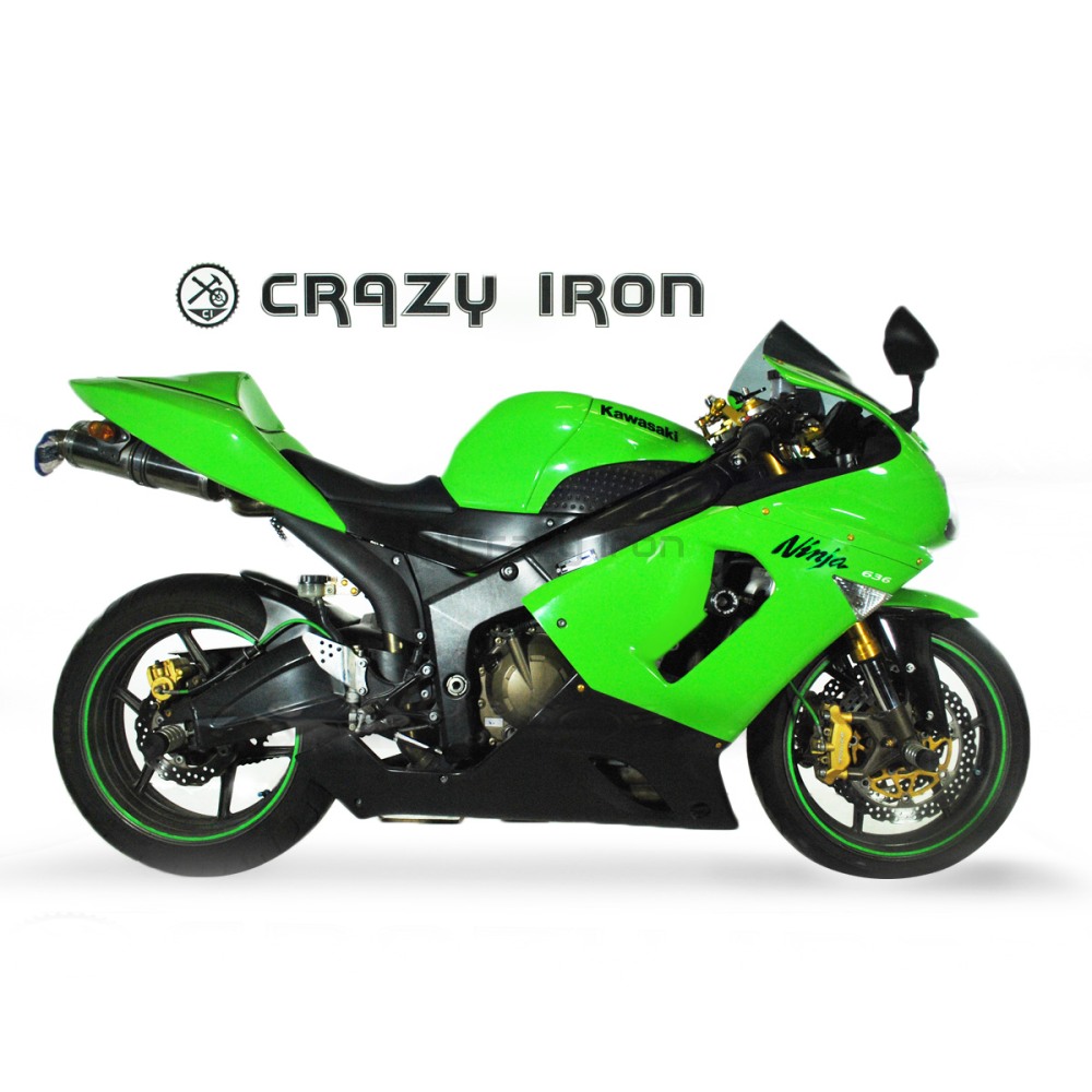 Слайдеры для мотоцикла KAWASAKI ZX-6R `05-`06 CRAZY IRON купить в