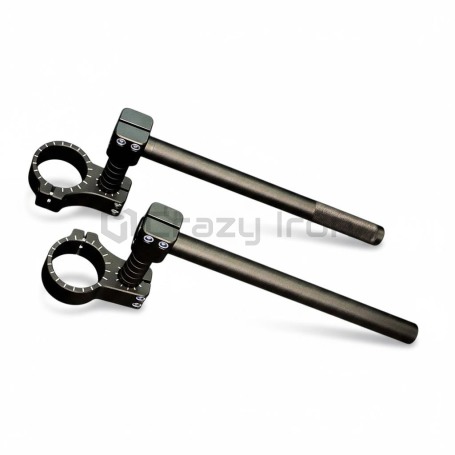 Клипоны для мото CRAZY IRON STUNT D45, черный анод (фото 2, фотография 2)