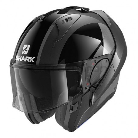 Мотошлем трансформер SHARK EVO ES ENDLESS, черно-серый (фото 3, фотография 3)
