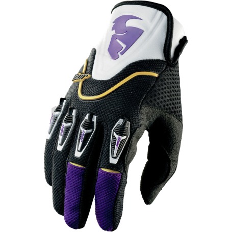 Мотоперчатки THOR кроссовые  S12 Flow Purple (фото 1, фотография 1)