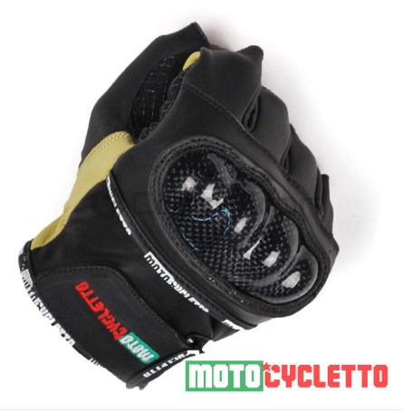 Мотоперчатки MOTOCYCLETTO без пальцев  HALF-FINGER BEIGE, кожа (фото 3, фотография 3)