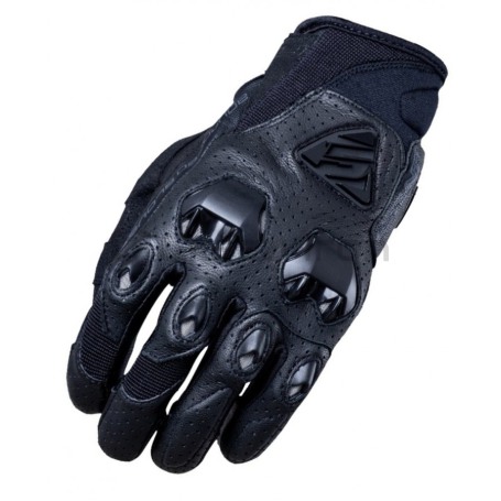 Мотоперчатки FIVE STUNT EVO LEATHER AIR BLACK, короткие, кожа (фото 1, фотография 1)