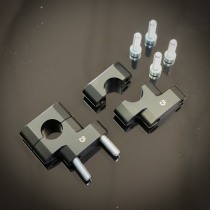 Стойки руля для мотоцикла 22мм CRAZY IRON со смещением, высота 38мм, черные