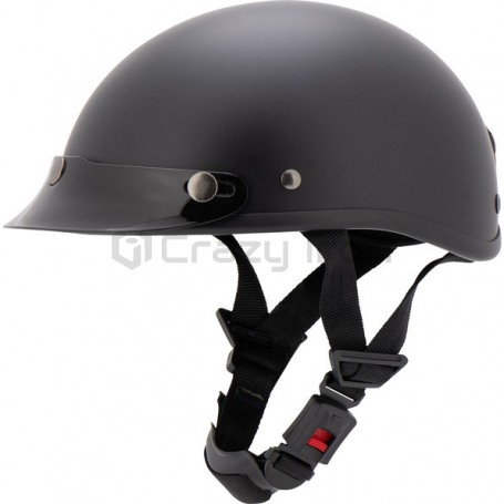 Мотошлем открытый LOUIS BRAINCAP, черный матовый (фото 1, фотография 1)