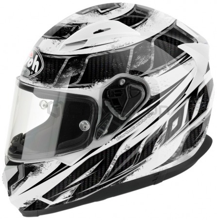 Мотошлем интеграл AIROH T600  KNIFE, черно-белый (фото 1, фотография 1)