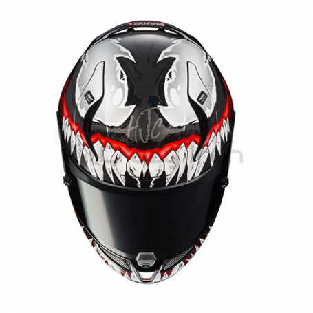 Мотошлем интеграл HJC RPHA 11 MARVEL VENOM 2, бело-сине-красный (фото 3, фотография 3)