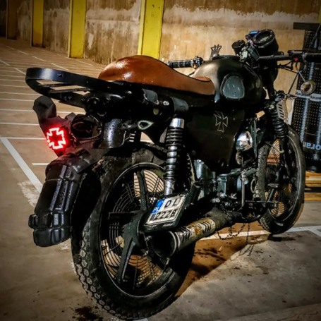 Стоп сигнал для мотоцикла Готический Крест, хром (фото 6, фотография 6)