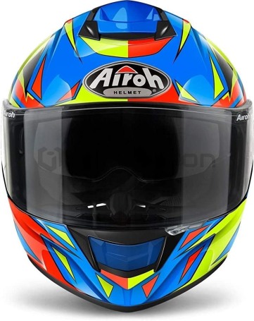 Мотошлем интеграл AIROH ST501, сине-красный (фото 3, фотография 3)