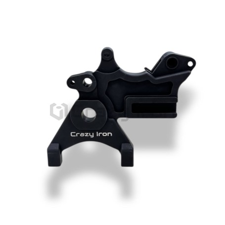 Кронштейн хендбрейка YAMAHA MT-07, XSR700  YZF-R7 CRAZY IRON, черный (фото 4, фотография 4)