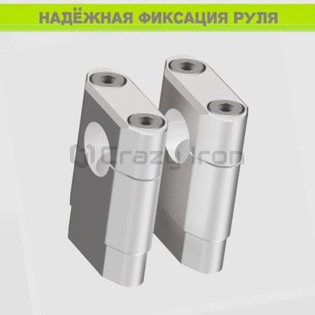 Стойки руля для мотоцикла 28мм CRAZY IRON, высота 50мм, под один болт (фото 9, фотография 9)
