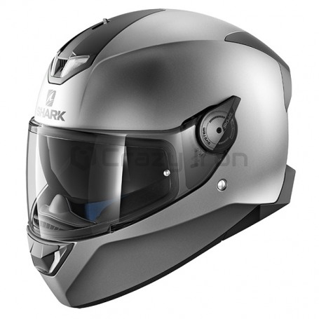 Мотошлем интеграл SHARK SKWAL 2 BLANK MAT Anthracite, с белой подсветкой (фото 1, фотография 1)