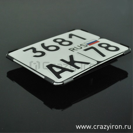 Рамка для номера мотоцикла  190х145, метал (фото 3, фотография 3)