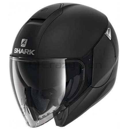 Мотошлем открытый SHARK CITYCRUISER Black Mat, черный матовый (фото 1, фотография 1)