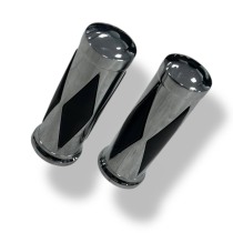 Рукоятки грипсы для чоппера 22мм, металл, хром, резина,  DIAMOND