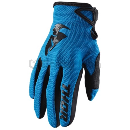 Мотоперчатки THOR кроссовые  S20 SECTOR BLUE, синие (фото 1, фотография 1)
