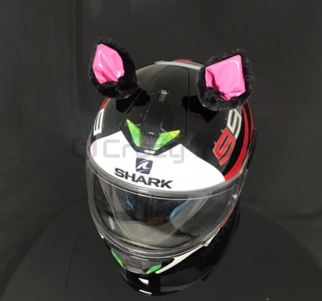 Ушки на мотошлем CRAZY IRON "Мотоушки Black pink" (фото 1, фотография 1)