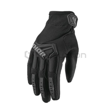 Мотоперчатки THOR кроссовые  S9 SPECTRUM, черные (фото 1, фотография 1)