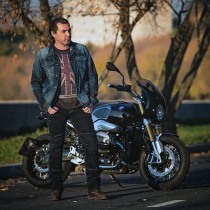 Мотоджинсы STARKS PYTHON Dark Blue, темно-синие