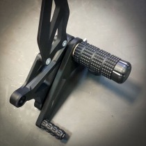 Комплект подножек для станта STUNT KAWASAKI ZX-6R, ZX-6RR `03-`04, черный CRAZY IRON