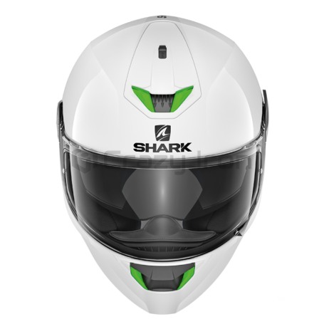 Мотошлем интеграл SHARK SKWAL 2 BLANK White, белый, с зеленой подсветкой (фото 2, фотография 2)