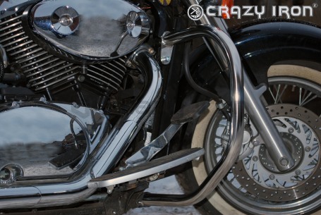 Чопперные дуги SUZUKI VL800 / VZ800 (C50, C50T, M50, C800, M800) CRAZY IRON полированная нержавейка (фото 5, фотография 5)