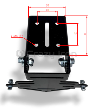 Рамка для номера мотоцикла  SPORT 190x145, регулируемая (фото 3, фотография 3)