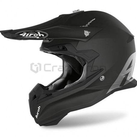 Мотошлем кроссовый AIROH AVIATOR ACE, черный матовый  (фото 1, фотография 1)