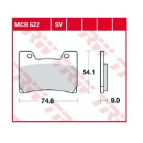 Тормозные колодки для мотоцикла TRW LUCAS MCB622SV