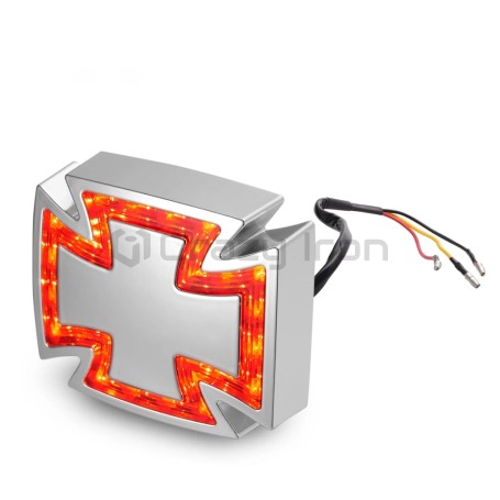 Стоп сигнал для мотоцикла Готический Крест, хром (фото 3, фотография 3)