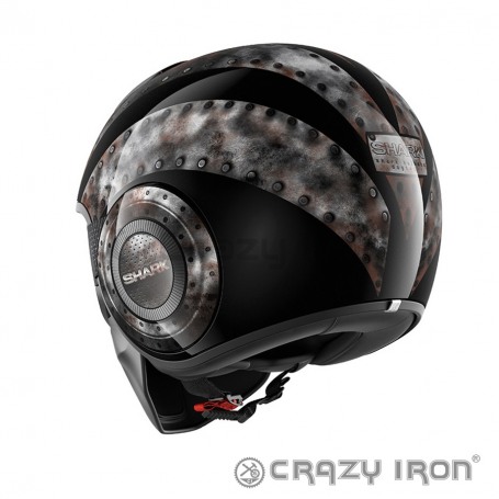 Мотошлем открытый SHARK DRAK (RAW) DOGTAG, черный (фото 4, фотография 4)