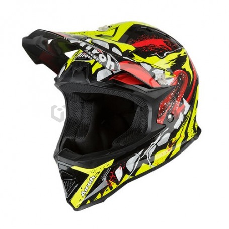Мотошлем кроссовый детский AIROH ARCHER GLOSS, красно-желтый (фото 1, фотография 1)