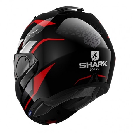 Мотошлем трансформер SHARK EVO ES YARI, черно-красный (фото 2, фотография 2)