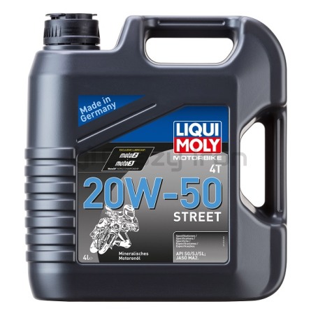 Масло моторное LIQUI MOLY Motorbike 4T Street 20W-50, 4л. (фото 1, фотография 1)