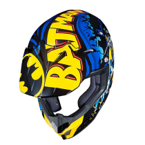Мотошлем кроссовый детский HJC CLXYII BATMAN, сине-желтый