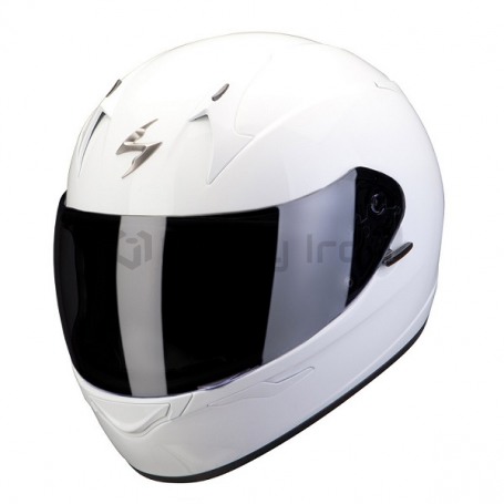 Мотошлем интеграл SCORPION EXO EXO-390 SOLID WHITE, белый (фото 1, фотография 1)