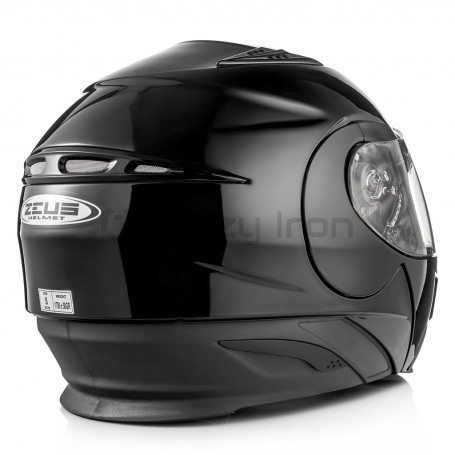 Мотошлем модуляр ZEUS ZS-3020, черный глянцевый (фото 4, фотография 4)