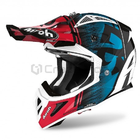 Мотошлем кроссовый  AVIATOR ACE, сине-красный (фото 1, фотография 1)