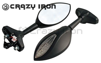 Зеркала для мотоцикла  универсальные на пластик, с поворотниками (фото 1, фотография 1)