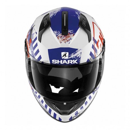 Мотошлем интеграл SHARK RIDILL SKYD, бело-синий (фото 1, фотография 1)