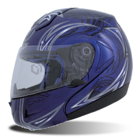 Мотошлем модуляр ALLTOP GRAPHICS, синий (фото 1, фотография 1)
