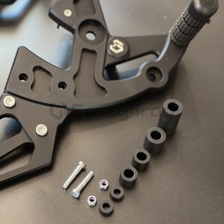 Комплект подножек для станта HONDA GROM MSX125 `13-`16, черный анод CRAZY IRON (фото 3, фотография 3)