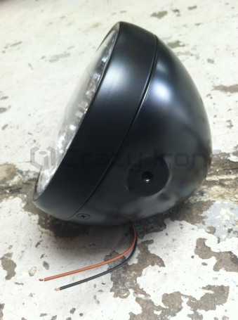 Фара для мотоцикла PW CLASSIC BLACK, H4 12V 60/55W, E-Marked (фото 2, фотография 2)