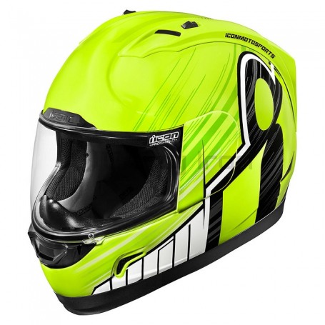 Мотошлем интеграл ICON ALLIANCE OVERLORD HIVZ, желтый (фото 1, фотография 1)