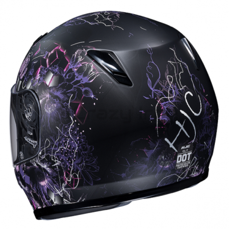 Мотошлем детский HJC CL-Y VELA, черно-фиолетовый (фото 2, фотография 2)