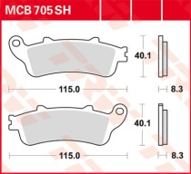 Тормозные колодки для мотоцикла TRW LUCAS MCB705SH